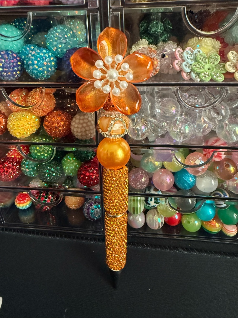 Orange Flower Pen